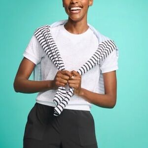 Talbots Boxy Short Sleeve floral design tee- size large